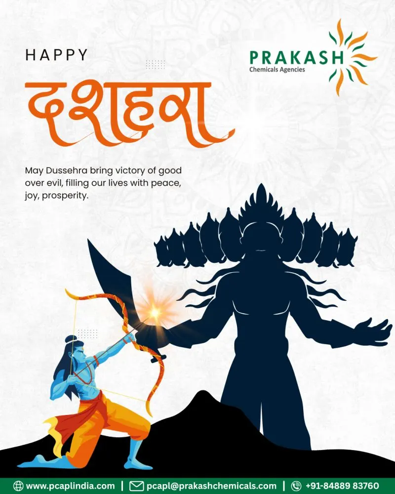A Happy Dussehra festival greeting from Prakash Chemicals