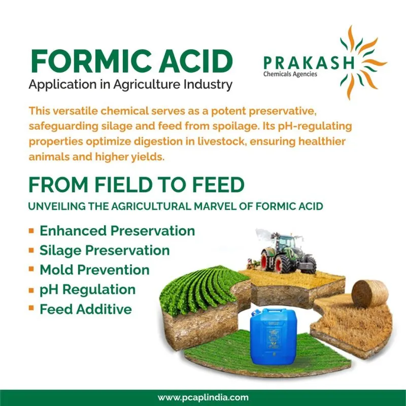 A social post about formic acid in agriculture, from field to feed