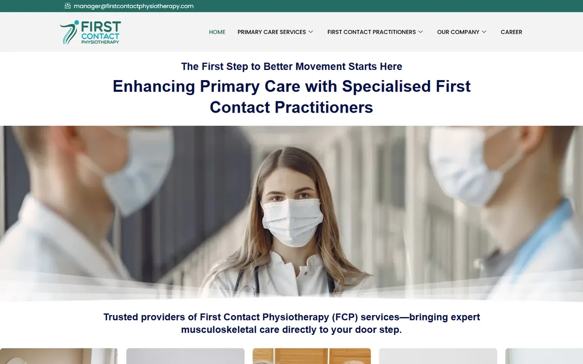 The First Contact Physiotherapy home page